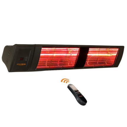 Goldsun Supra Plus 4000W Dış Mekan Uzaktan Kumandalı Suya Dayanıklı Elektrikli Infrared Isıtıcı (GSS40P)-(SİYAH)